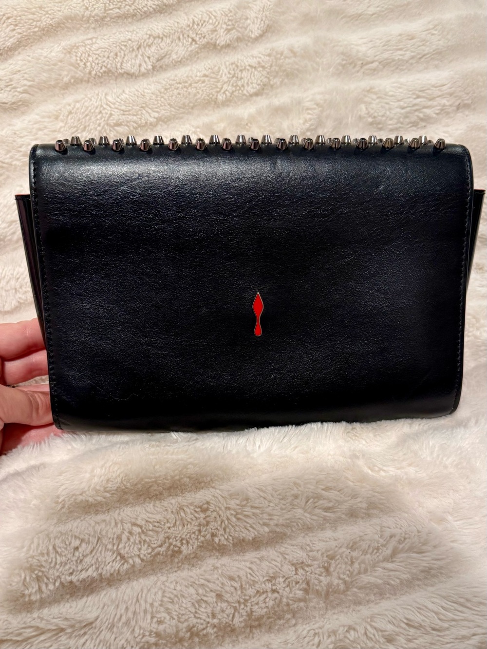 🖤 Christian Louboutin Paloma Spiked Leather Clutch Bag - Picture 5 of 15